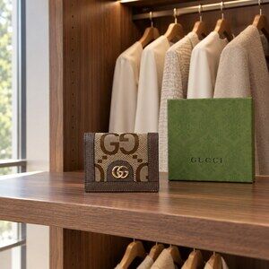 Gucci GG Marmont Jumbo GG Compact Wallet